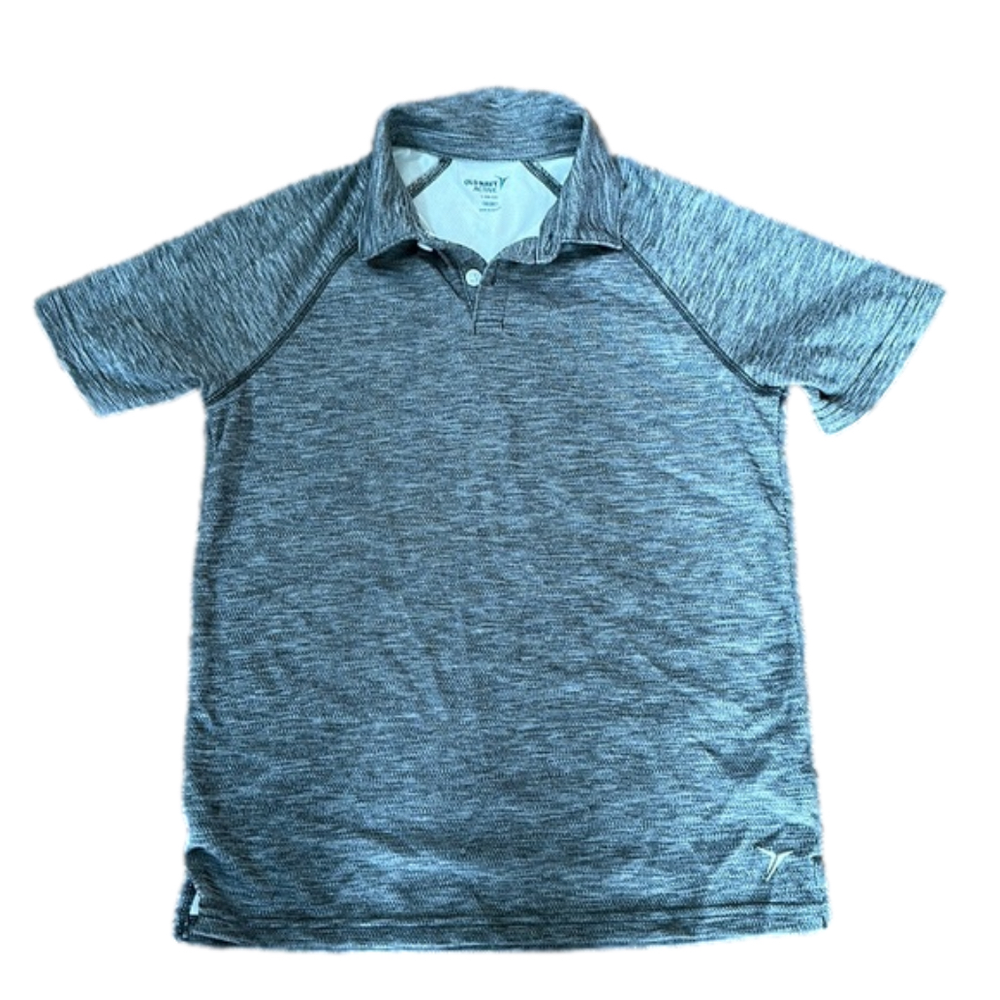 Old Navy Active Grey polo shirt sleeve Large 10 12
